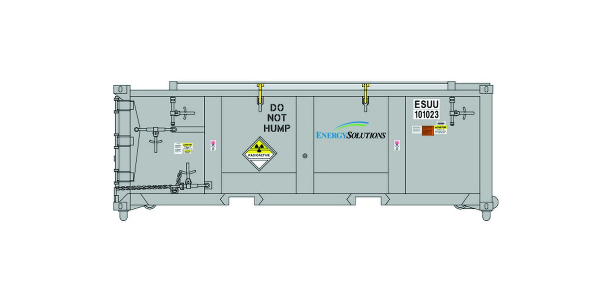 Atlas Master HO 20 foot waste container Energy Solutions ESUU gray