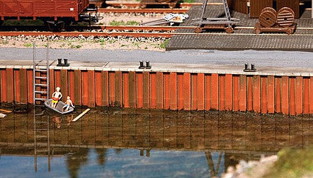 Walthers SceneMaster 4150 HO Scale Harbor Wall Kit - pkg(2)