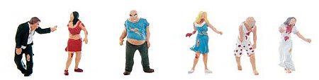 Walthers SceneMaster 6080 HO Scale Zombies pkg(6)