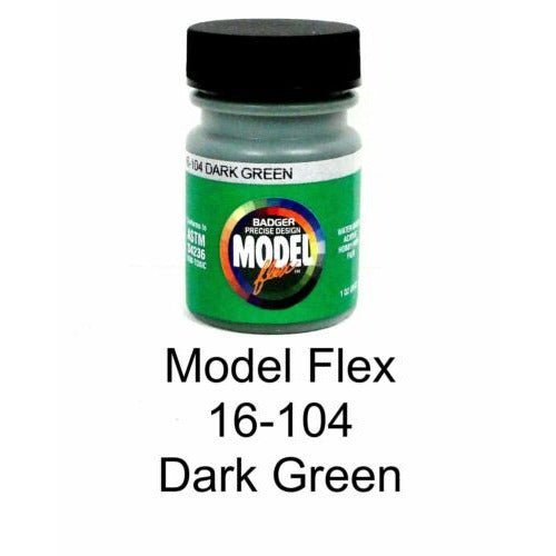 Badger 16104 Modelflex Dark Green Acrylic Paint 1 oz