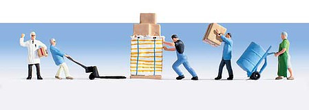 Walthers SceneMaster 6064 HO Scale Warehouse Workers and Accessories