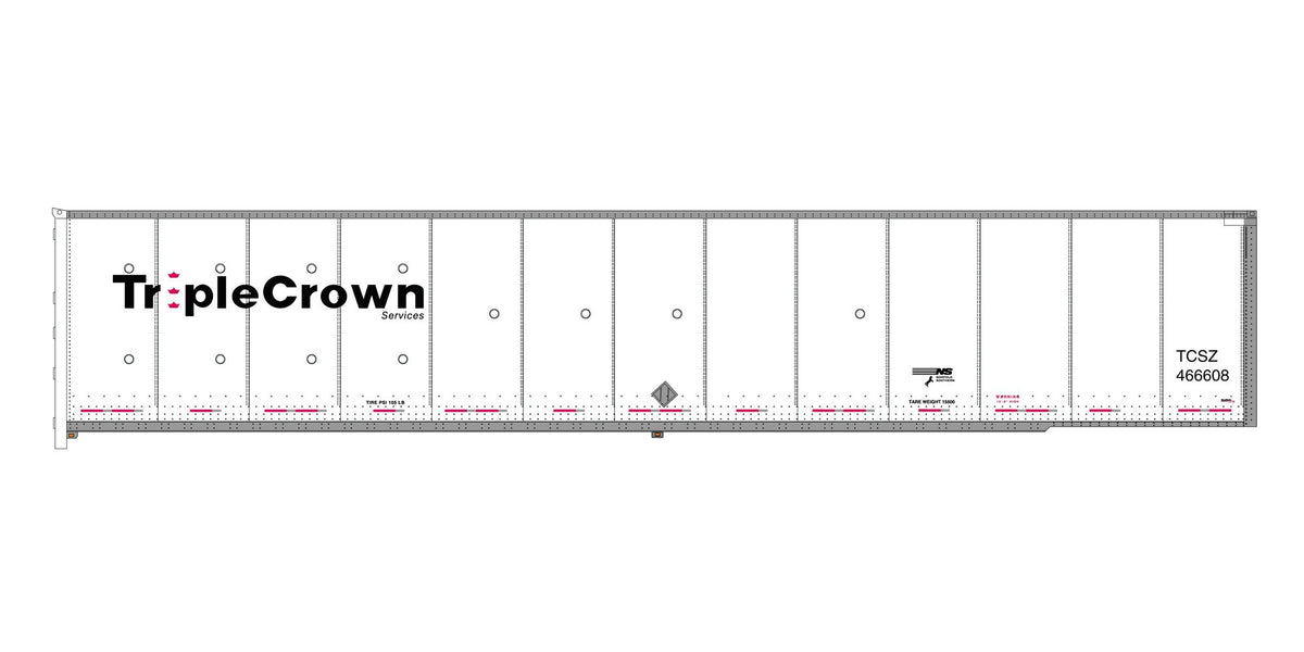 Bowser HO scale RoadRailer Triple Crown TCSZ Medium Logo DuraPlate (NS)