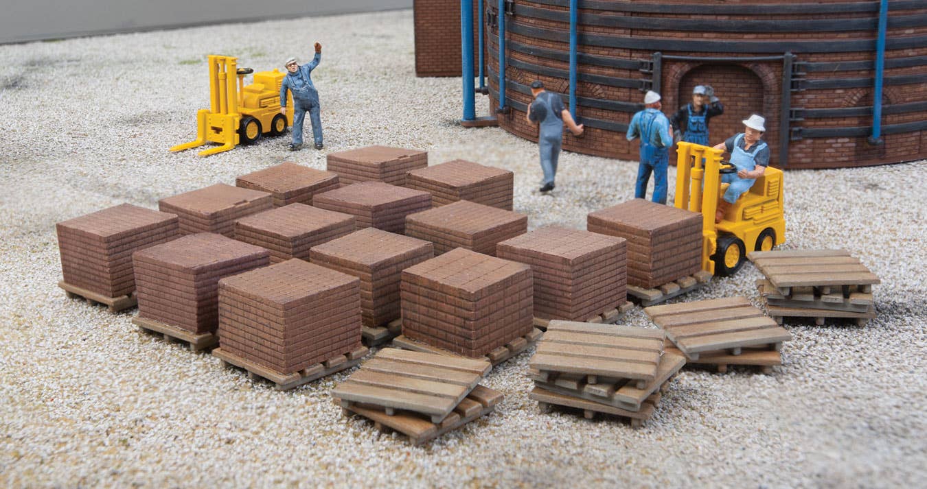 Walthers Cornerstone 4103 HO Scale Brick Stacks - Kit - 1/2 x 1/2 x 11/32" 1.2 x 1.2 x 0.8cm