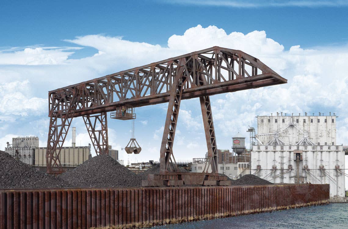Walthers Cornerstone 2906 HO Scale Bridge Crane - Kit - 10-1/4 x 9" 26 x 22.9cm; Variable Length