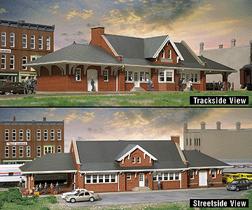 Walthers Cornerstone 2904 HO Scale City Station - Kit - 17-5/8 x 5-7/8 x 4-3/8" 44.8 x 14.9 x 11.1cm