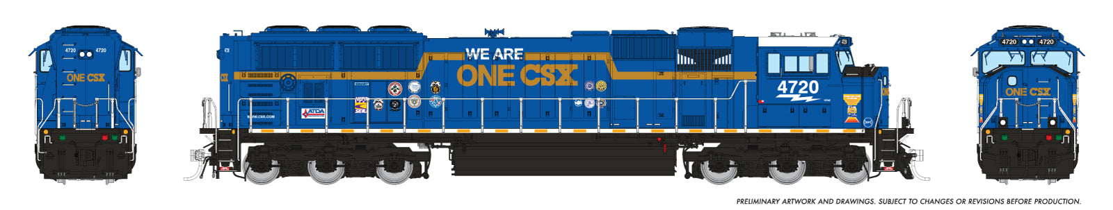 Rapido N SD70AC CSX We Are One #4720