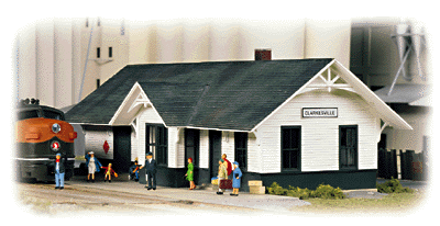 Walthers Cornerstone 3240 N Scale Clarkesville Depot - Kit - 5-1/4 x 2 x 1-7/8" 13.3 x 5 x 4.7cm