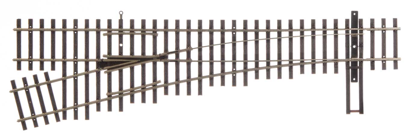 WalthersTrack 70013 HO Scale Code 70 Nickel Silver DCC Friendly Number 4 Turnout - Left Hand