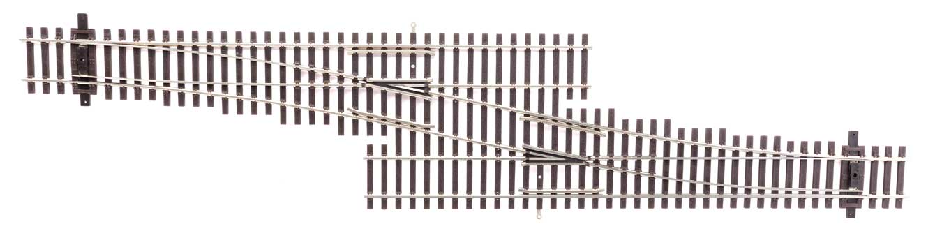 WalthersTrack 83074 HO Scale Code 83 Nickel Silver DCC Friendly Number 5 Single Crossover Turnout - Right Hand