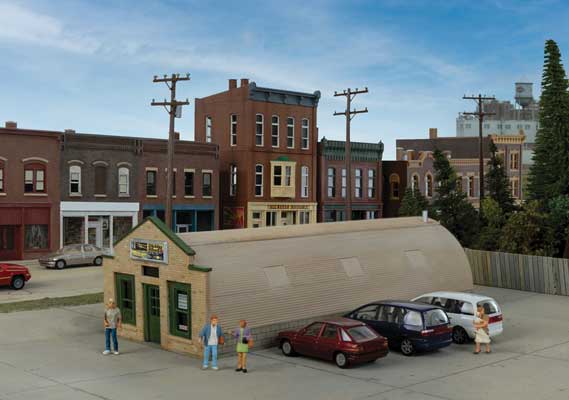 Walthers Cornerstone 3561 HO Scale Converted Quonset Hut - Kit - 6-9/16 x 2-3/4 x 2-1/8" 16.6 x 6.9 x 5.3cm