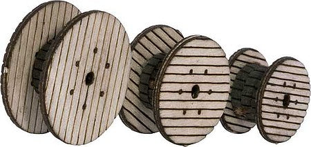 Walthers SceneMaster 4155 HO Scale Cable Reels - Laser-cut Wood Kit