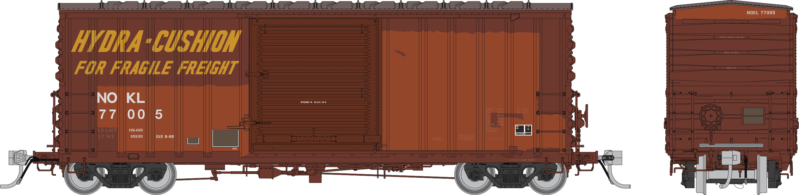 Rapido HO PC&F B-100-32 Boxcar: Northwestern Oklahoma Railroad (NOKL): Single Car