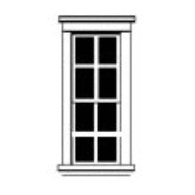 Durango Press 60 HO Scale Tall Double Hung Windows (4-Pack)