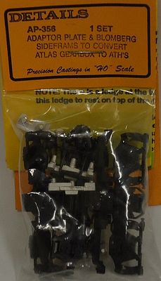 Details West 356 HO Scale Adaptor Plate to Convert Atlas Trucks - Athearn Blomberg Sideframes