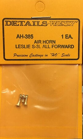 Details West 385 HO Scale Air Horn: Leslie S3L, All Bells Forward - 1