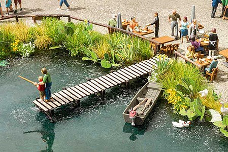Walthers SceneMaster 4156 HO Scale Small Shoreline Pier - Laser-Cut Wood Kit