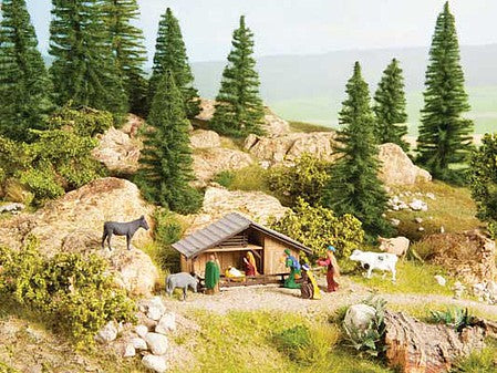 Walthers SceneMaster 1402 HO Scale Nativity Scene 12-Piece Set - 2-15/16 x 1-3/8 x 2-15/16" 7.5 x 3.5 x 7.5cm