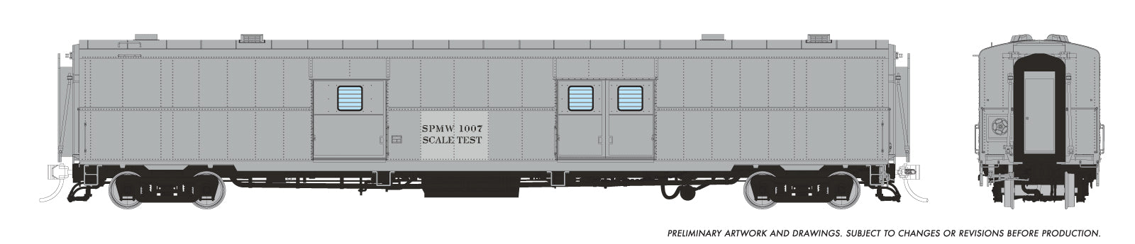Rapido HO PC&F Econo Baggage: Southern Pacific - Maintenance of Way: #6772