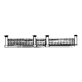 Grandt Line 5119 HO Scale Victorian Picket Fence with Gates & Posts - pkg(1 set)