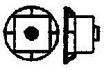 Grandt Line 5093 HO Scale Nut-Bolt-Washer - 2-1/2" Nut w/5" Malleable Washer - pkg(100)