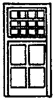 Grandt Line 5221 HO Scale Double 8-Pane Windows, Scale 63 x 69" - pkg(4)