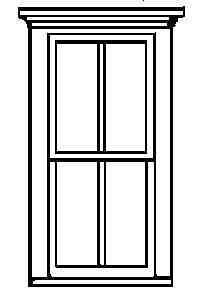 Grandt Line 5265 HO Scale Window - 4-Pane - pkg(8)