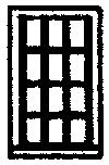 Grandt Line 8008 N Scale 36" x 64" Double-Hung Window, 12-Pane - pkg(12)