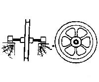 Grandt Line 5122 HO Scale 43" Diameter Cable Sheave with Bearings - pkg(2)