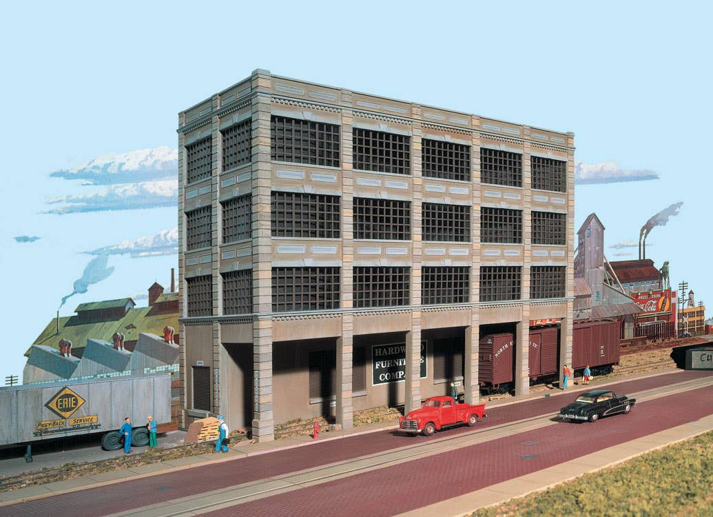 Walthers Cornerstone 3164 HO Scale Heritage Furniture Background Building - Kit - Back Wall 11-3/8 x 4-3/4 x 8-15/16" 28.4 x 11.8 x 22.3cm