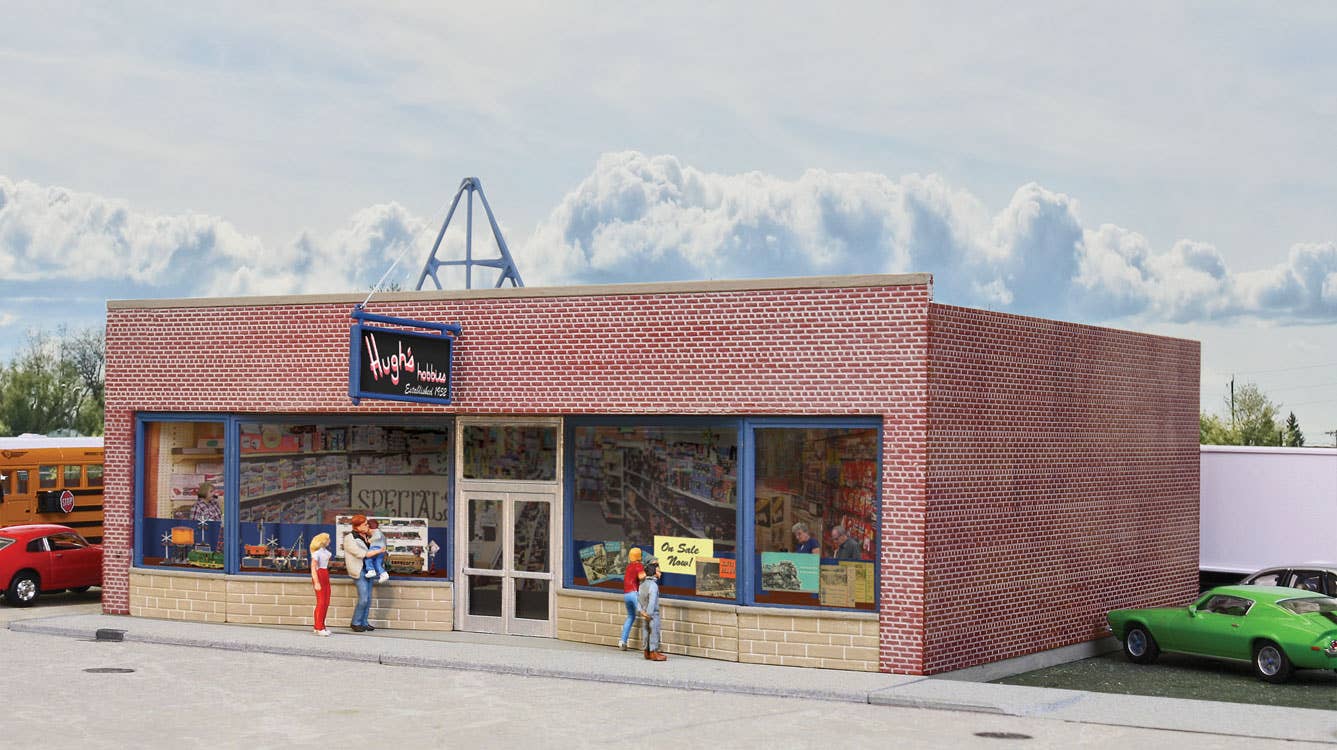 Walthers Cornerstone 3475 HO Scale Hobby Shop - Kit - 7-1/8 x 5-3/8 x 3-1/2" 18.1 x 13.7 x 8.9cm