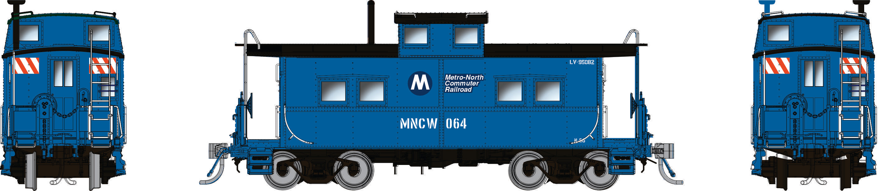 Rapido HO Northeastern-style Steel Caboose: MEC - Pine Tree Scheme: #664
