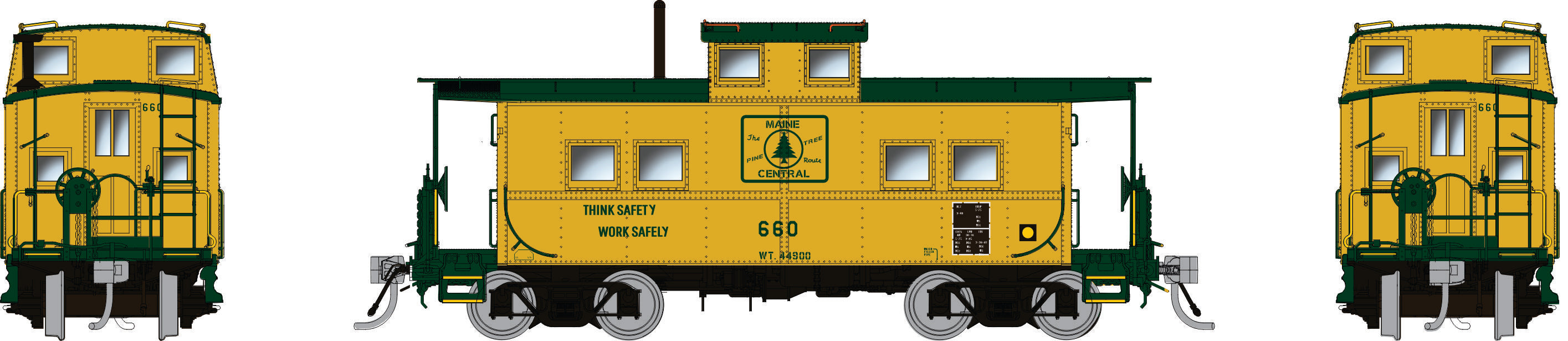 Rapido HO Northeastern-style Steel Caboose: LV - Green Scheme: #95103