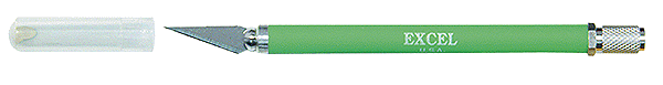 Excel K18 Grip-On Craft Knives with Safety Cap - Assorted Colors, pkg(6)