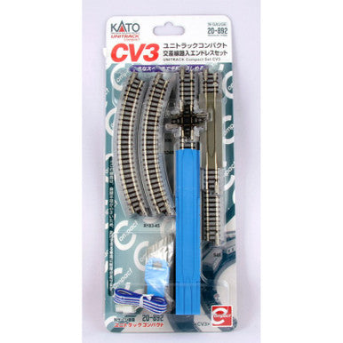 KATO 20-892 N Scale Unitrack CV3 Compact Oval Set with 90-degree Crossing