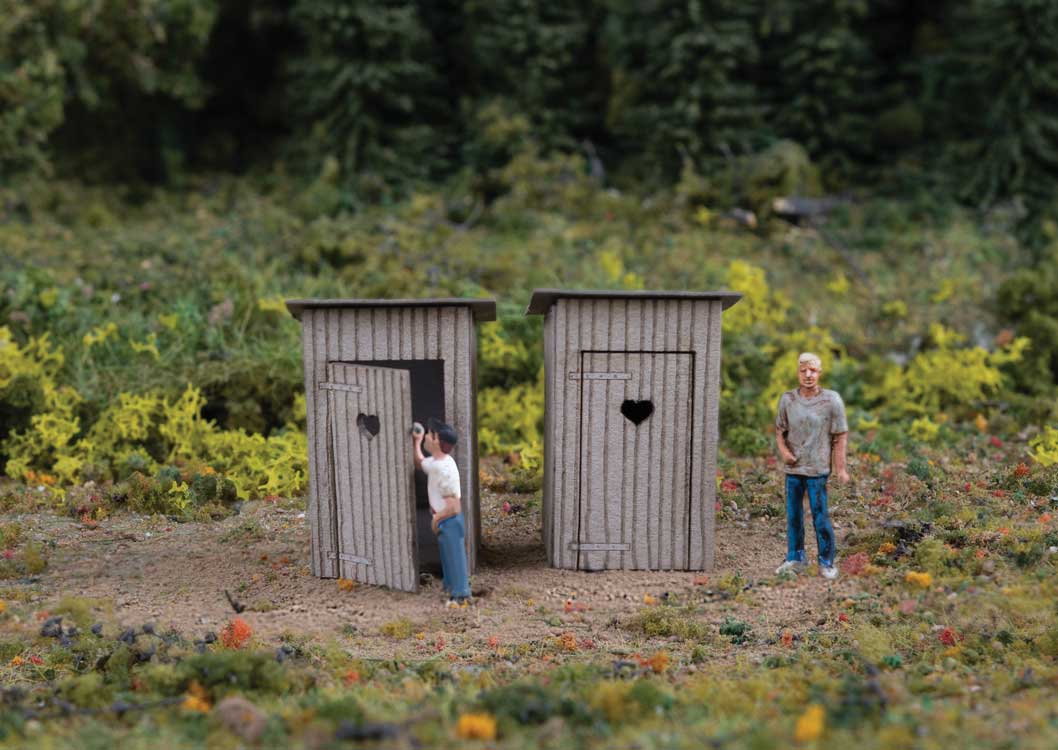 Walthers SceneMaster 4112 HO Scale Outhouse pkg(2)