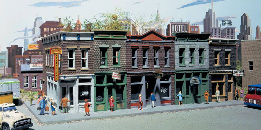 Walthers Cornerstone 3028 HO Scale Merchant's Row I - Kit - 11 x 5 x 4" 27.9 x 12.7 x 10.2cm