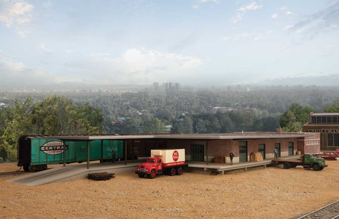Walthers Cornerstone 4065 HO Scale Mid-Century Modern Freight Station - Kit - 27-3/4 x 8-1/2 x 2-3/4" 70.5 x 21.5 x 6.9cm