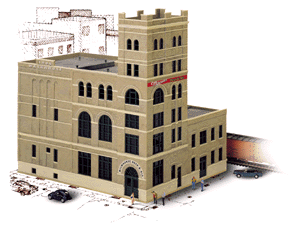 Walthers Cornerstone 3024 HO Scale Milwaukee Beer and Ale Brewery - Kit - 12-3/8 x 10 x 12" 31.4 x 25.4 x 30.5cm