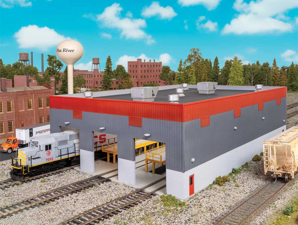 Walthers Cornerstone 3908 HO Scale Modern Diesel Shop - Kit