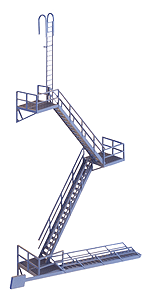 Walthers Cornerstone 3736 HO Scale Modern Fire Escape - Kit