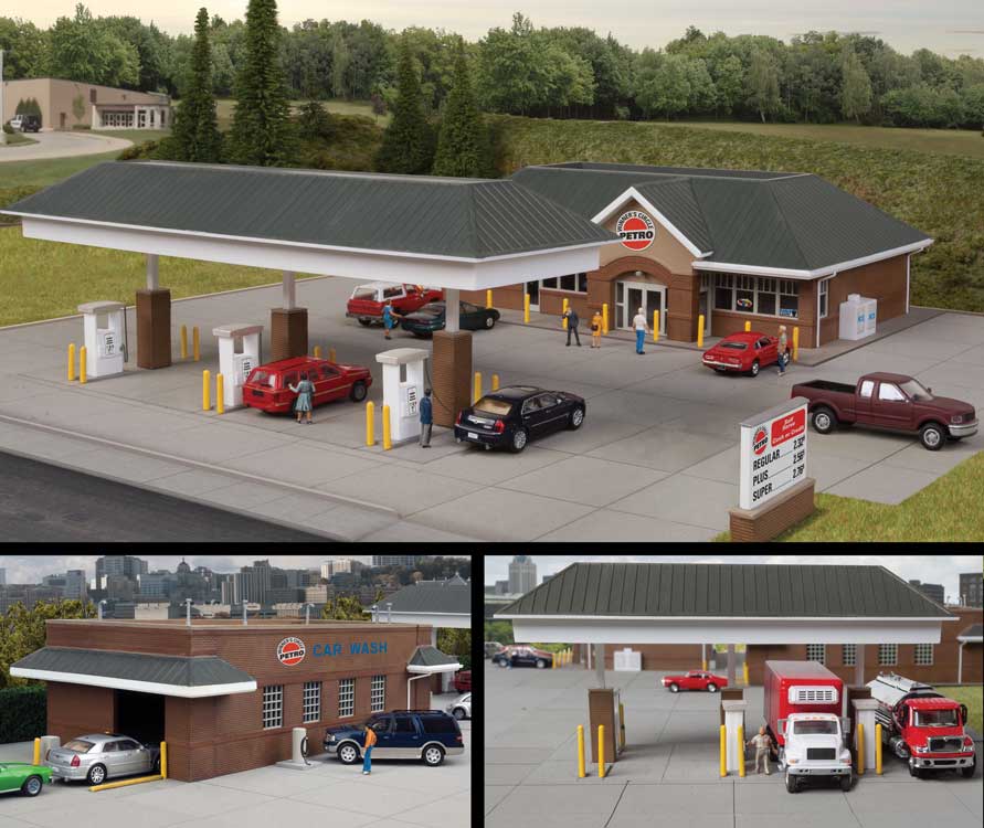 Walthers Cornerstone 3538 HO Scale Modern Travel Center / Gas Station - Kit