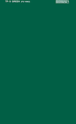 Microscale TF-9 All Scale Green Trim Film Solid Color Decal Sheet