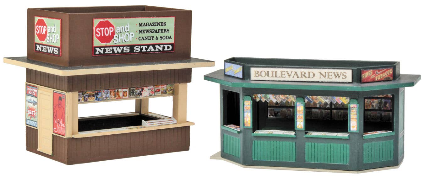 Walthers Cornerstone 3773 HO Scale Newsstands - Kit pkg(2)
