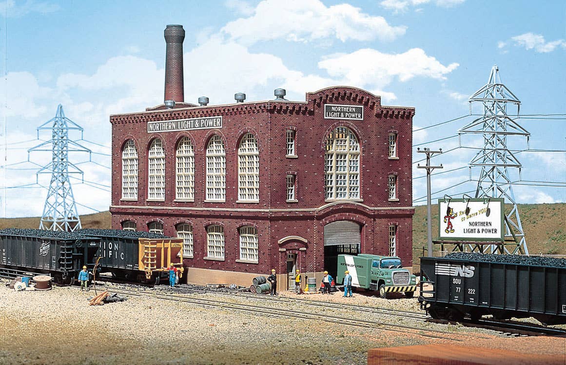 Walthers Cornerstone 3021 HO Scale Northern Light and Power Powerhouse - Kit - 12-3/4 x 6-1/2 x 7" 31.8 x 16.2 x 17.5cm