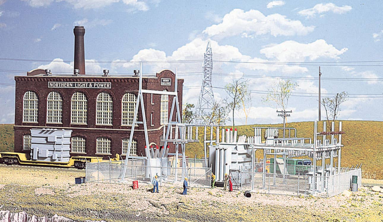 Walthers Cornerstone 3025 HO Scale Northern Light & Power Substation - Kit - 8-1/2 x 12-1/2" 21.6 x 31.8cm