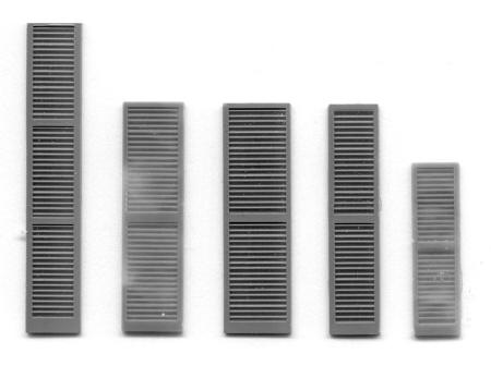 Grandt Line 3542 O Scale Louvered Window Shutters 15" x 87" - pkg(8)
