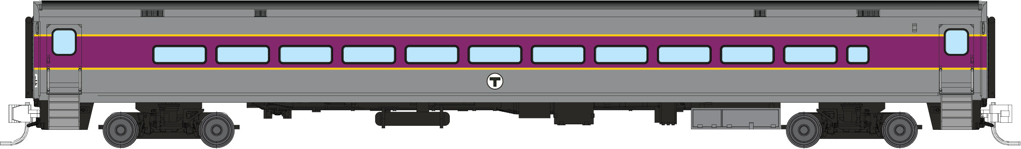 Rapido N Comet Car: MNCR Metro-North -West of Hudson w/ Two-Tone "M" Logo: Coach