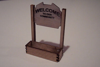 Osborn Models 1021 HO Scale Osborn Models 1021 - Welcome Sign