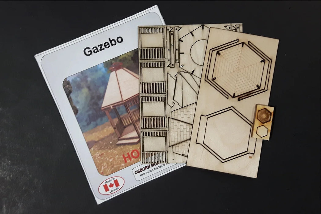 Osborn Models 1081 HO Scale Osborn Model Kits HO 1081 Gazebo Kit - 1 kit