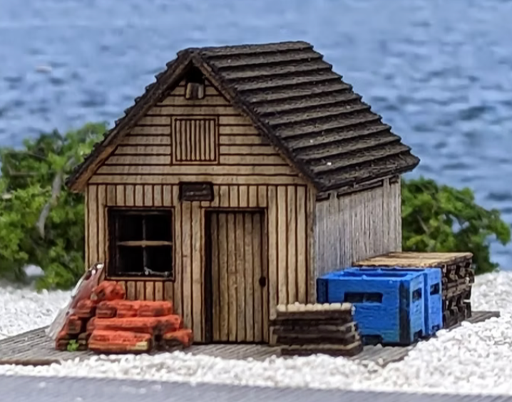 Osborn Models 3125 N Scale Lobster Fishing Equipment Shed - 1 kit
